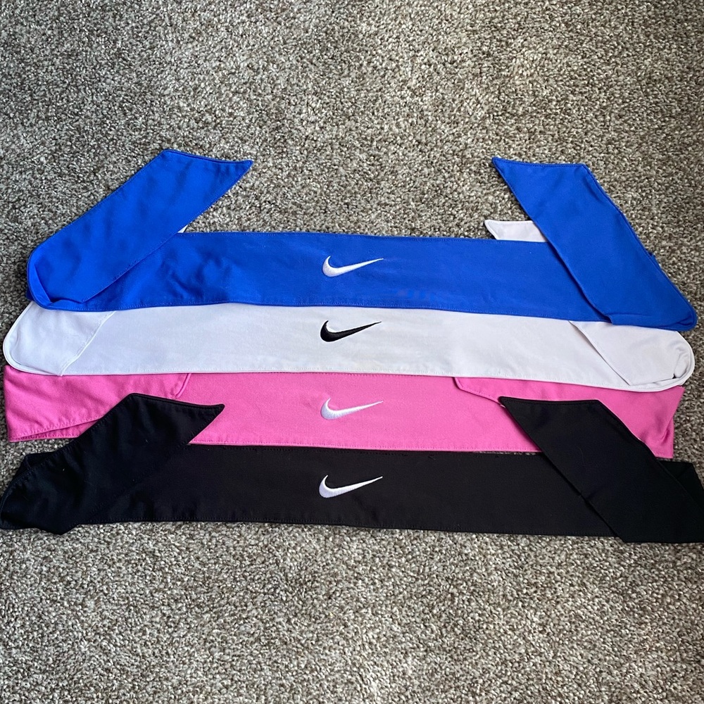 Bundle of 4 Nike Dri-Fit Tie headbands